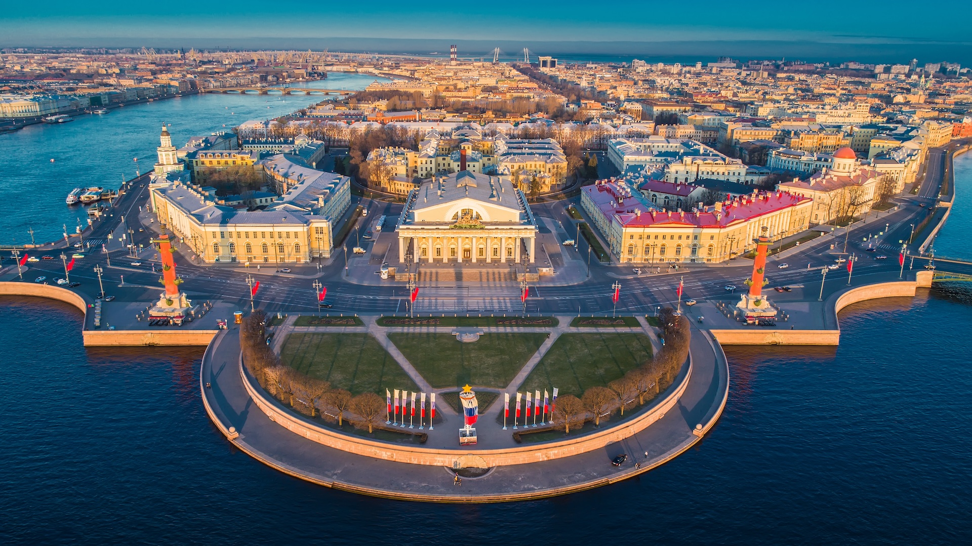 Spit of Vasilyevsky Island. St. Petersburg. Russia.