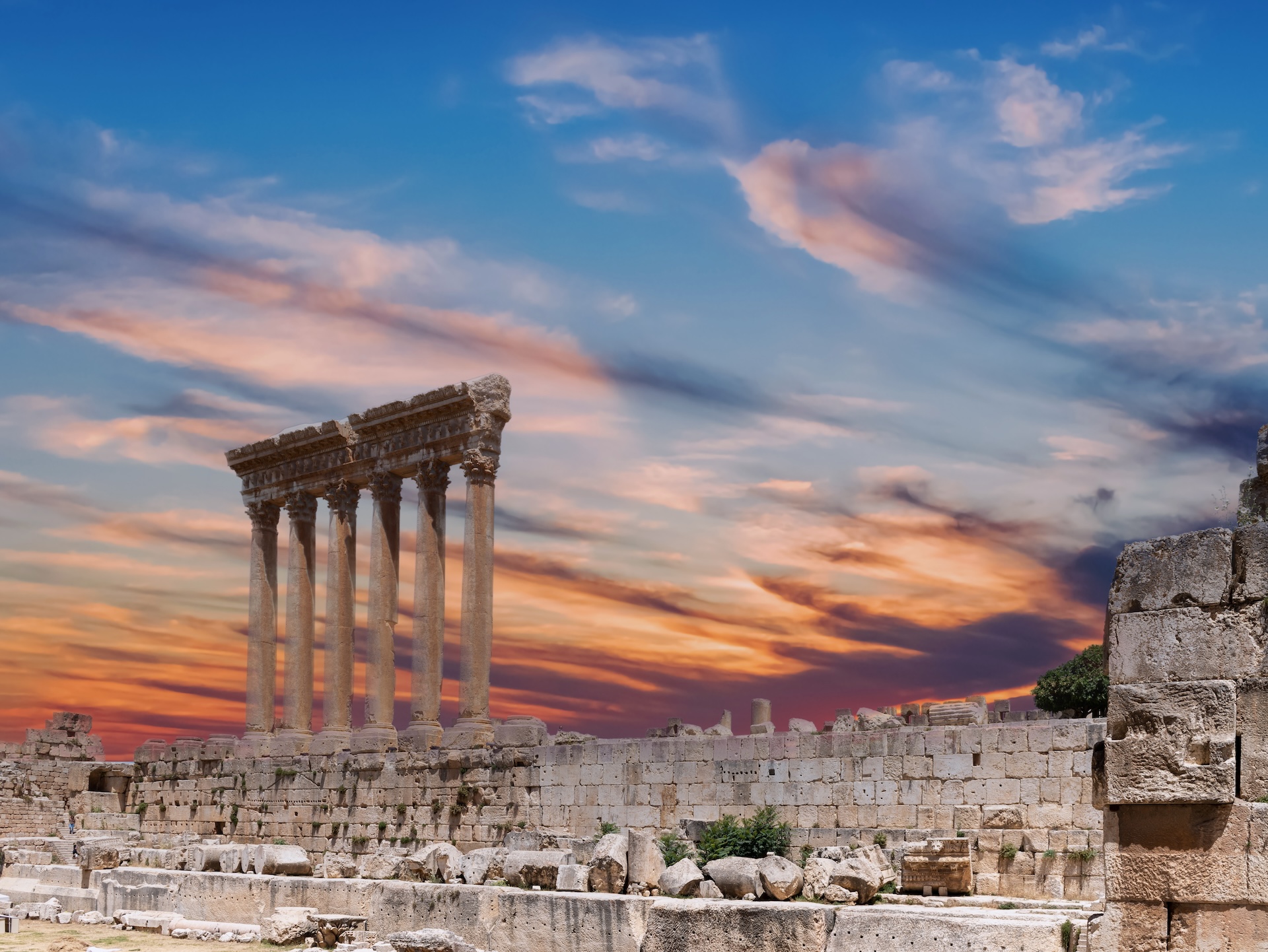 Roman Temple of Jupite, Baalbek, Lebanon.