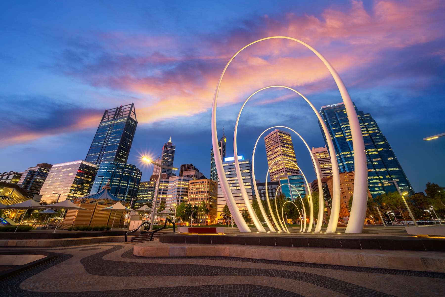 Elizabeth Quay Park, Perth, Australia.