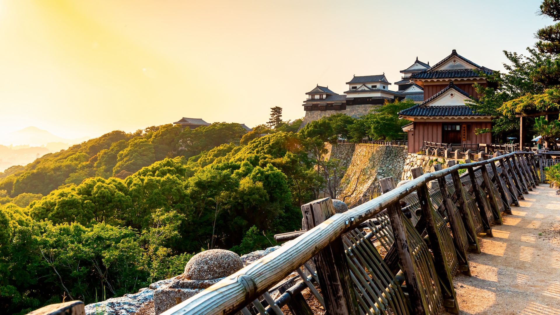 Castle in Matsuyama, Ehime, Japan.