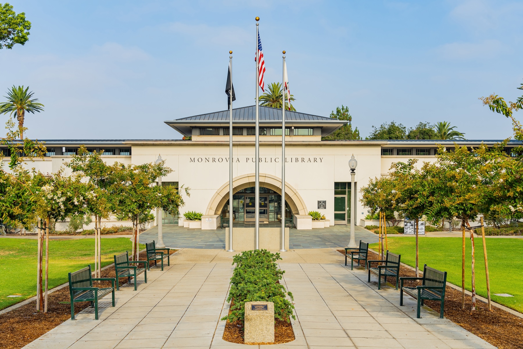 Monrovia Public Library in Library Park,