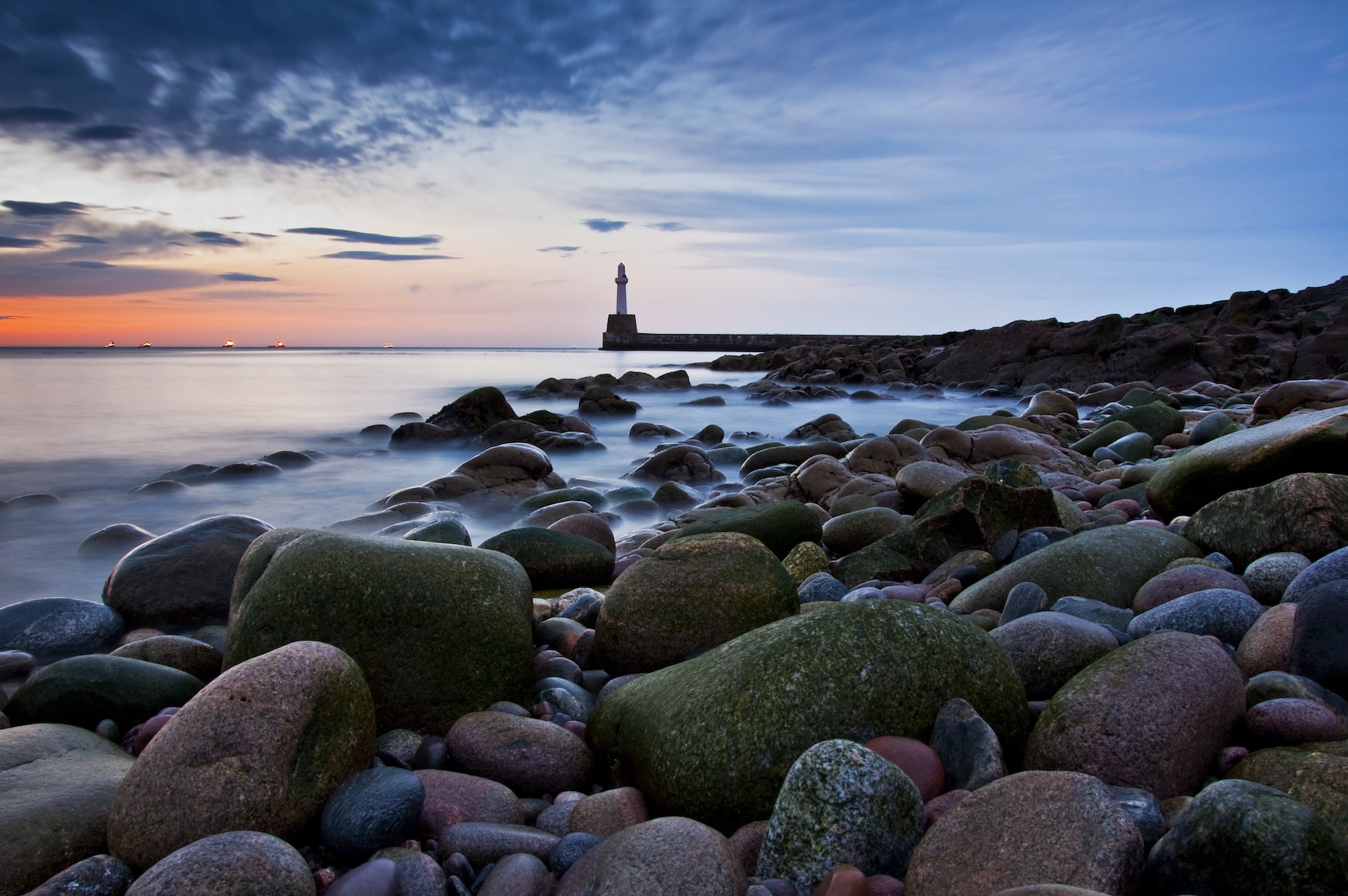 Lighthouse in Aberdeen, Scotland.
