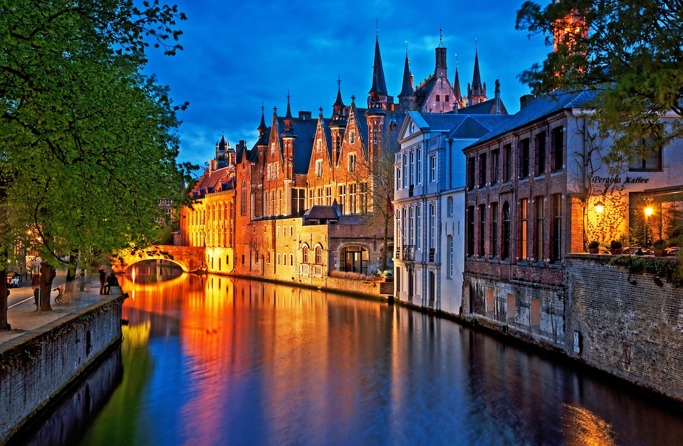A Canal in Bruges, Belgium.