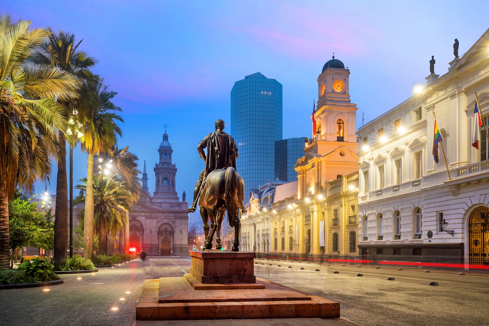 Plaza de las Armas square in Santiago, Chile.