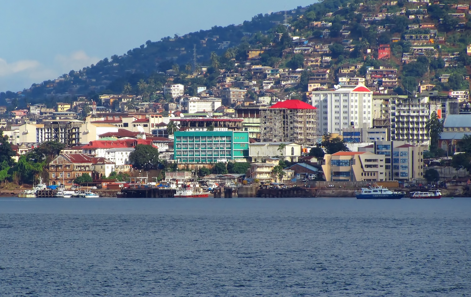 The harbour in Sierra Leone. 