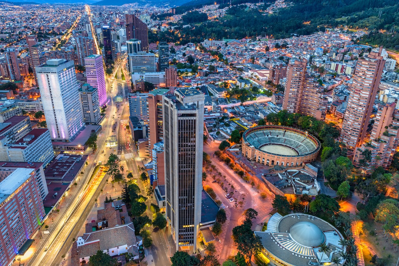 View of the International and Financial Center of Bogota, Colombia.