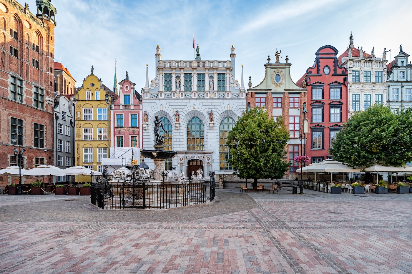 Neptune Fountain in Gdansk, Poland