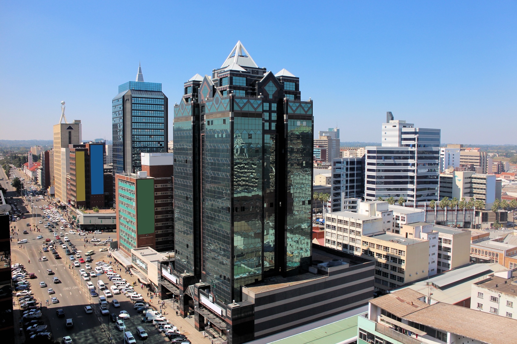A main street of Harare, Zimbabwe.