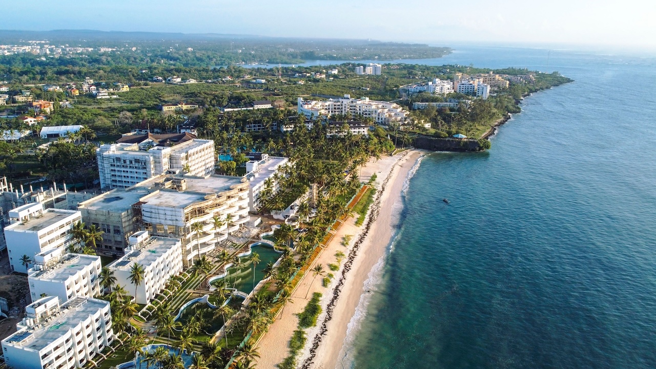 Coastal part of Mombasa, Kenya.