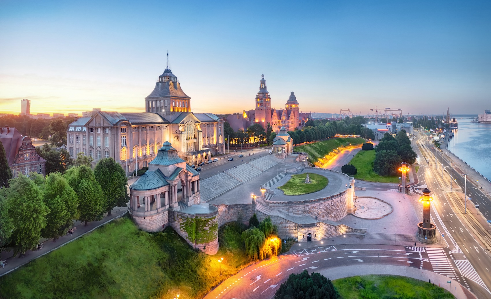 View of Szczecin, Poland.
