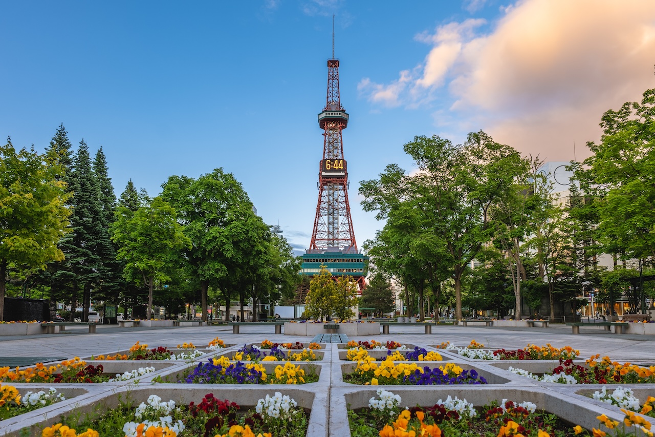 Sapporo TV Tower at Odori Park, Sapporo, Japan.