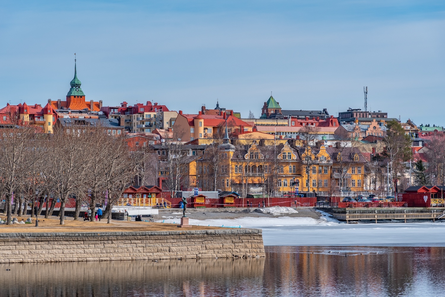 Cityscape of Ostersund in Sweden.