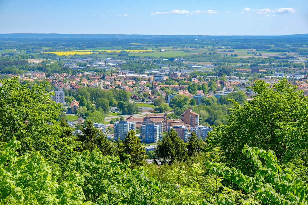 The city of Skovde, Sweden.