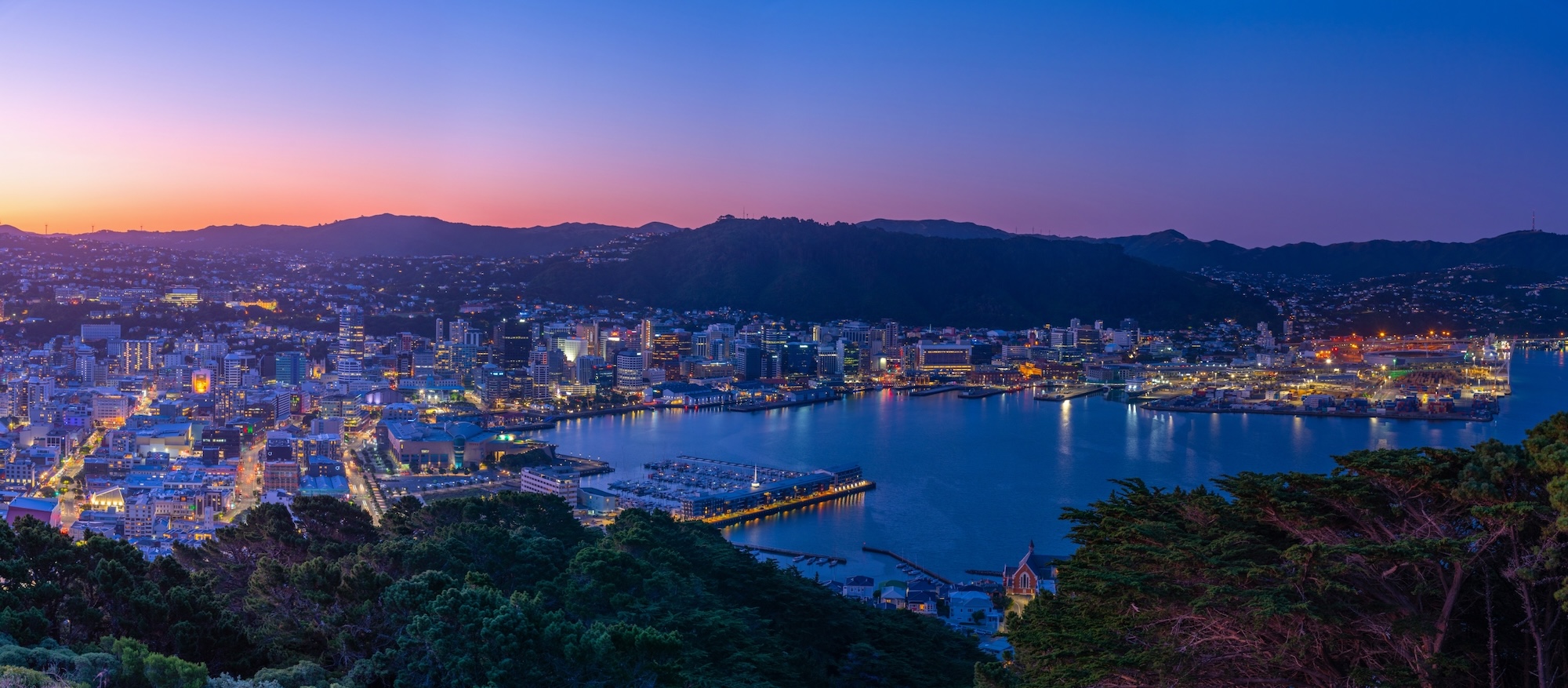 Wellington Bay, New Zealand. 