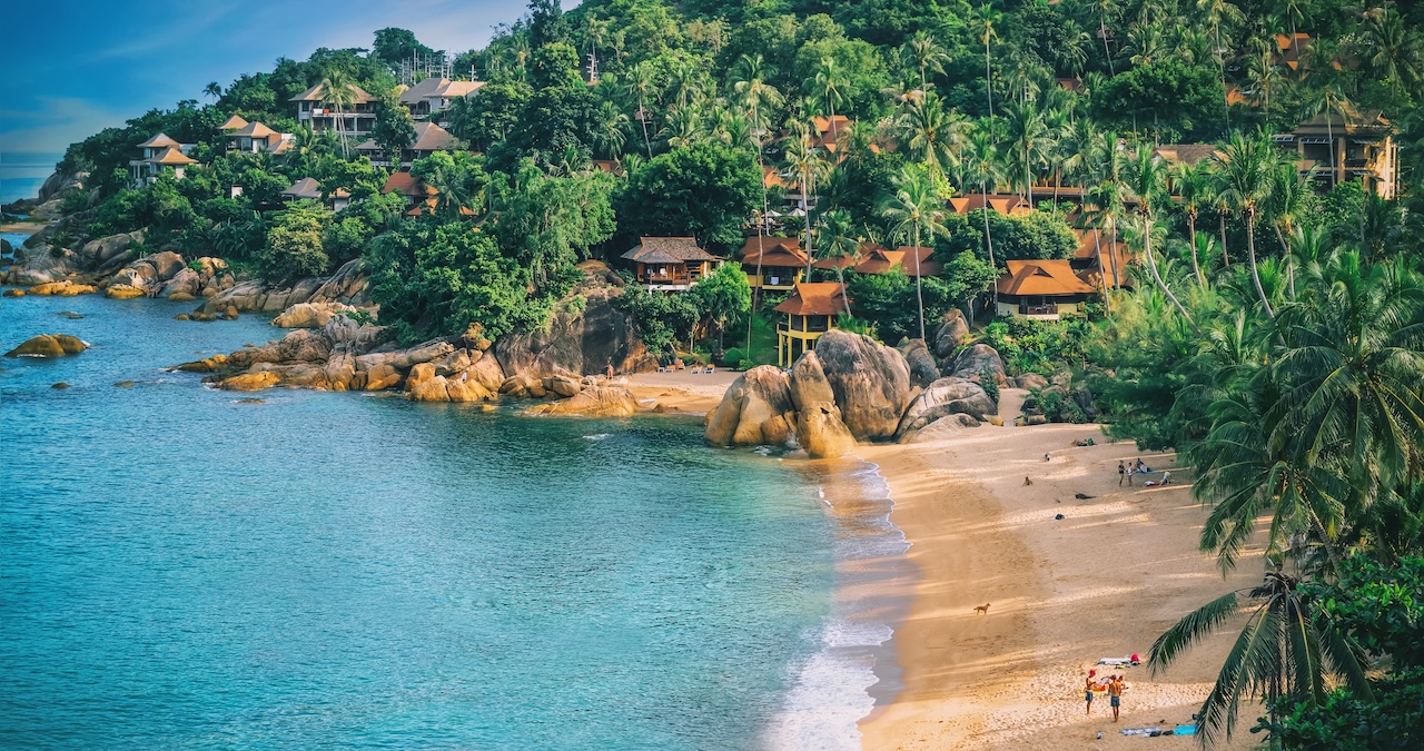 A tropical beach in Koh Samui, Thailand.
