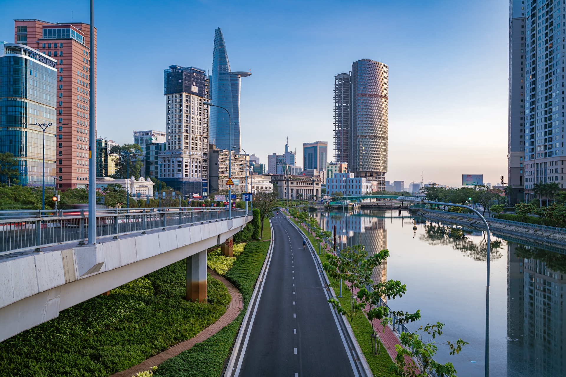Calmette bridge. Ho Chi Minh, Vietnam.