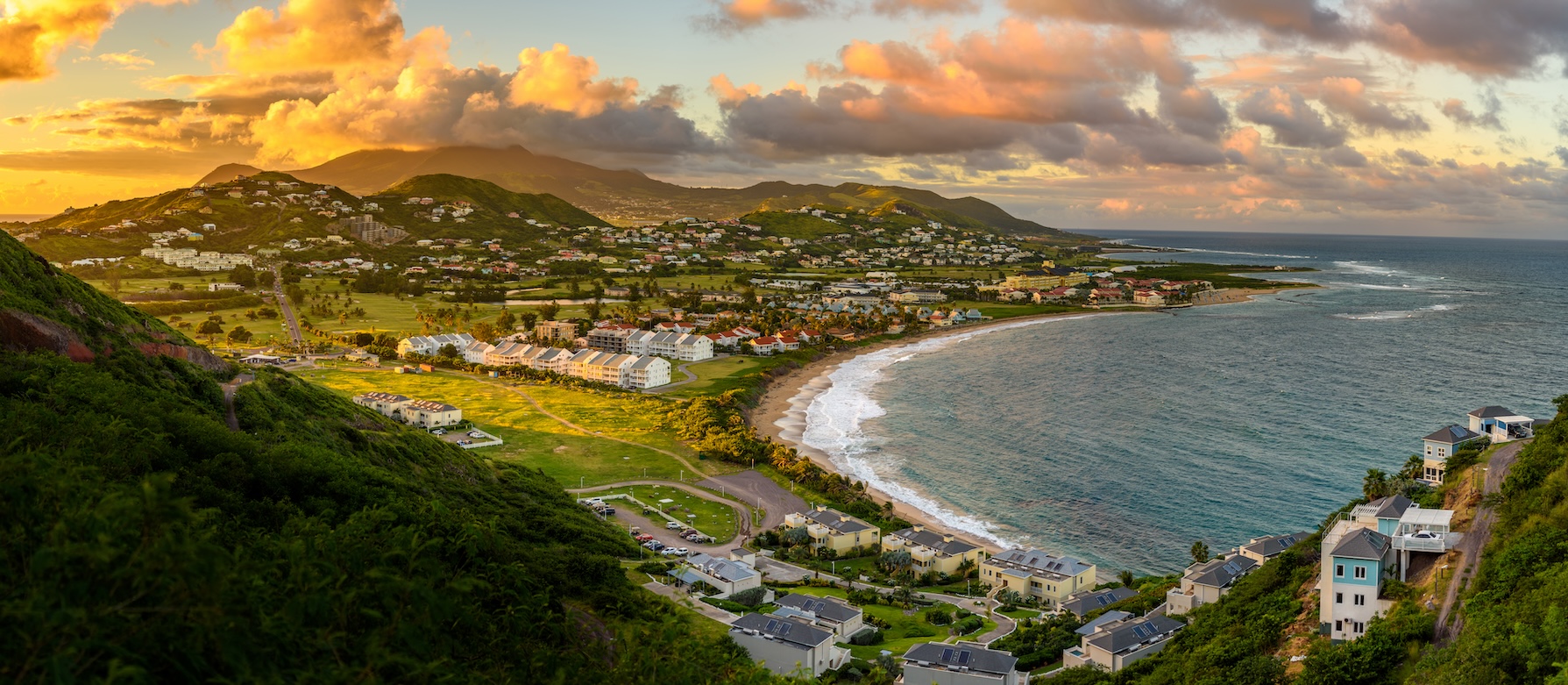 Beautiful green mountains, St Kitts.