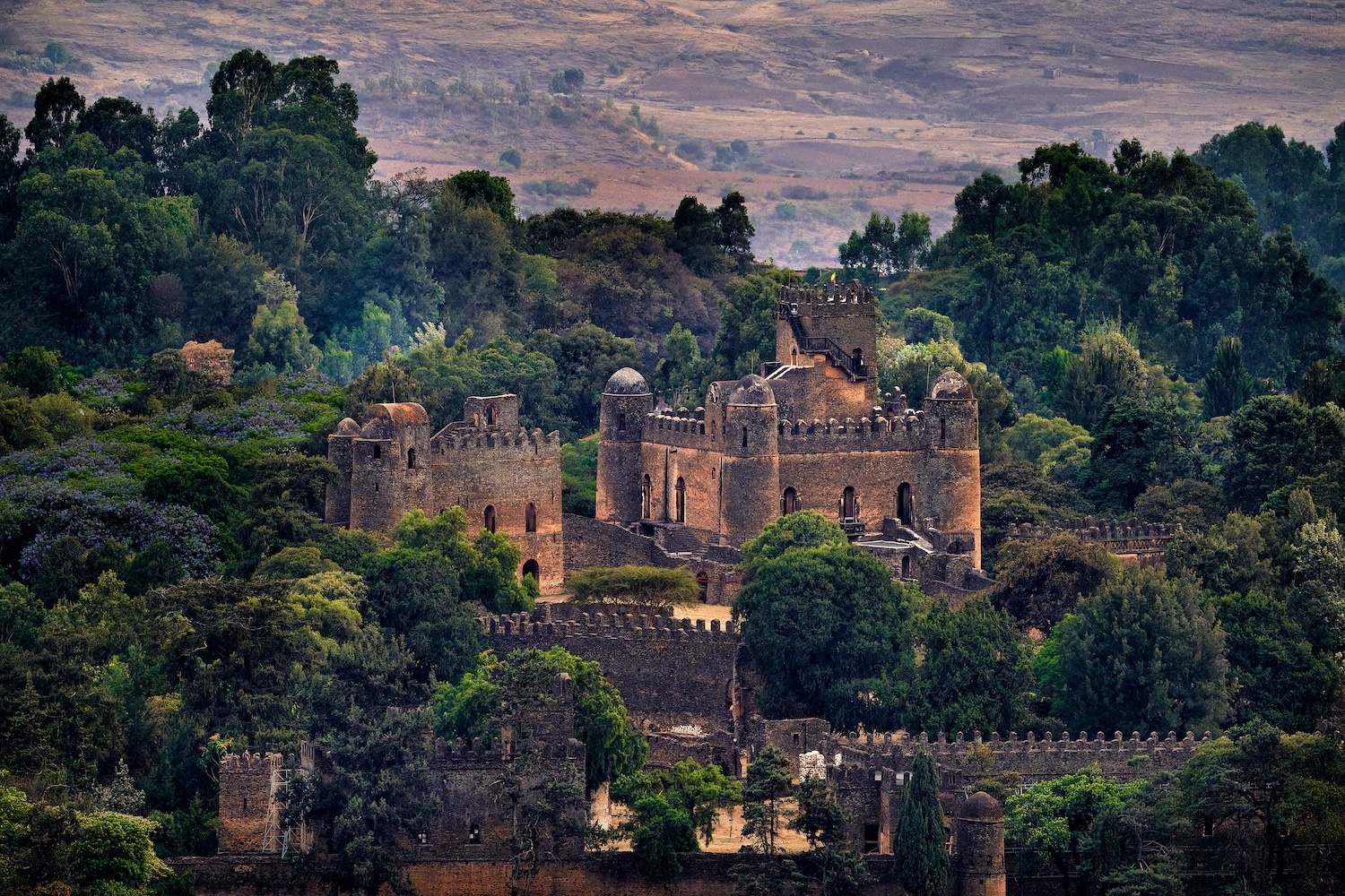 Fasilides castle in Gondar in Ethiopia. 