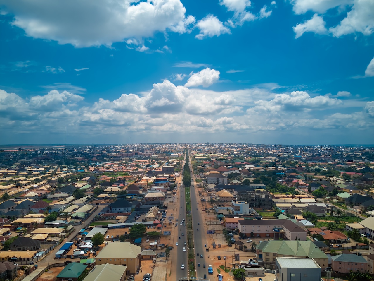 An ariel view of Asaba