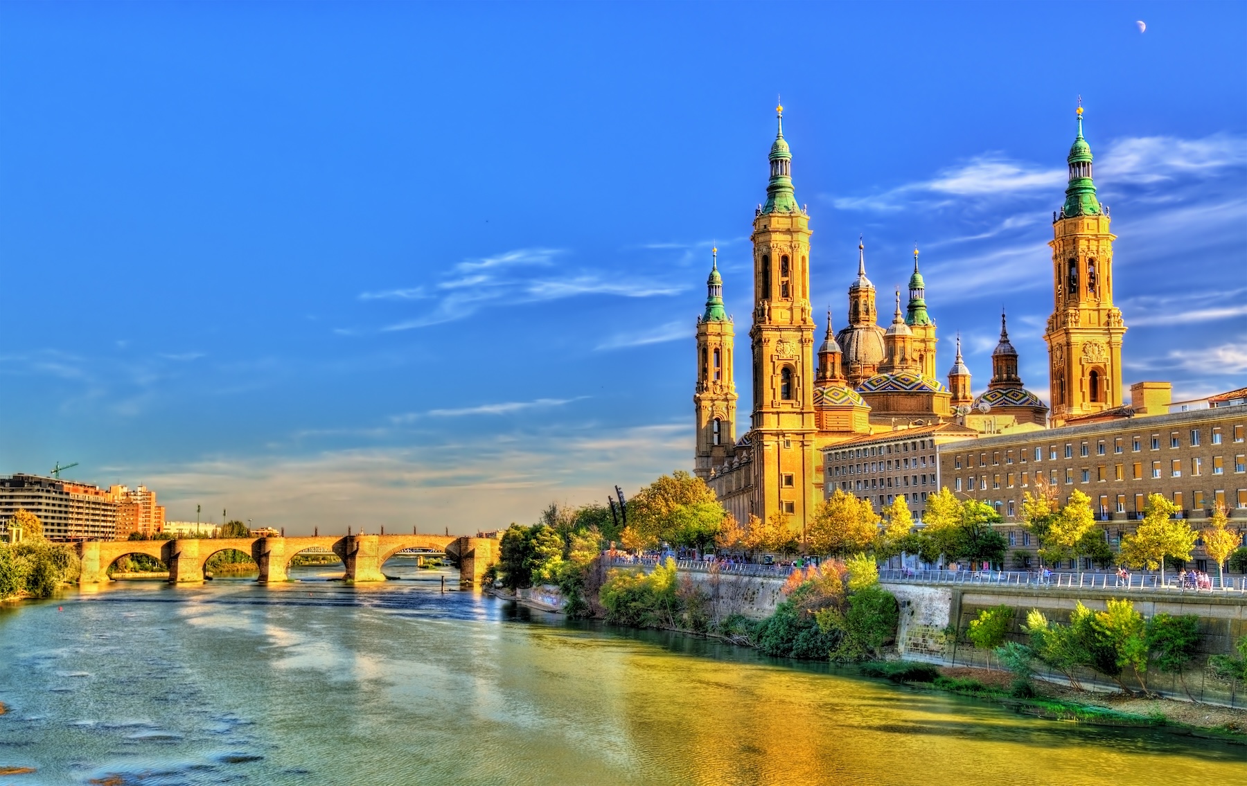 Basilica of Our Lady of the Pillar in Zaragoza, Spain.