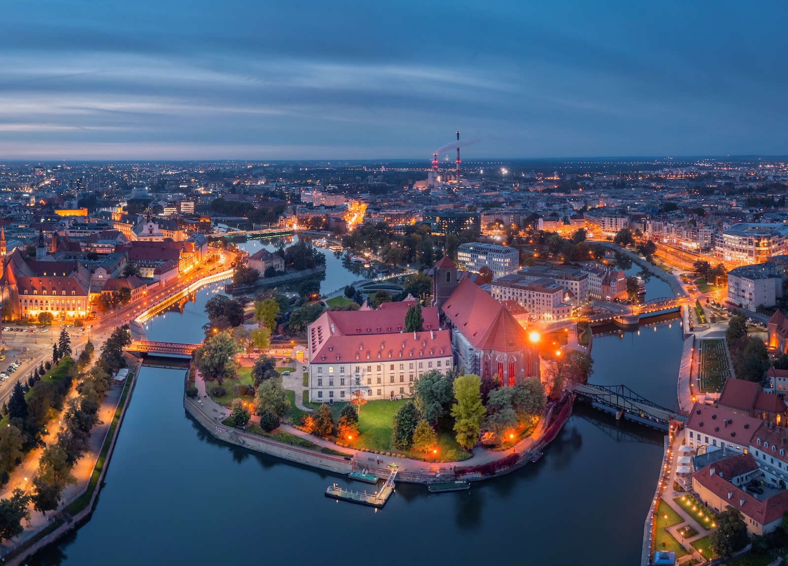 Wyspa Piasek, Wroclaw, Poland.