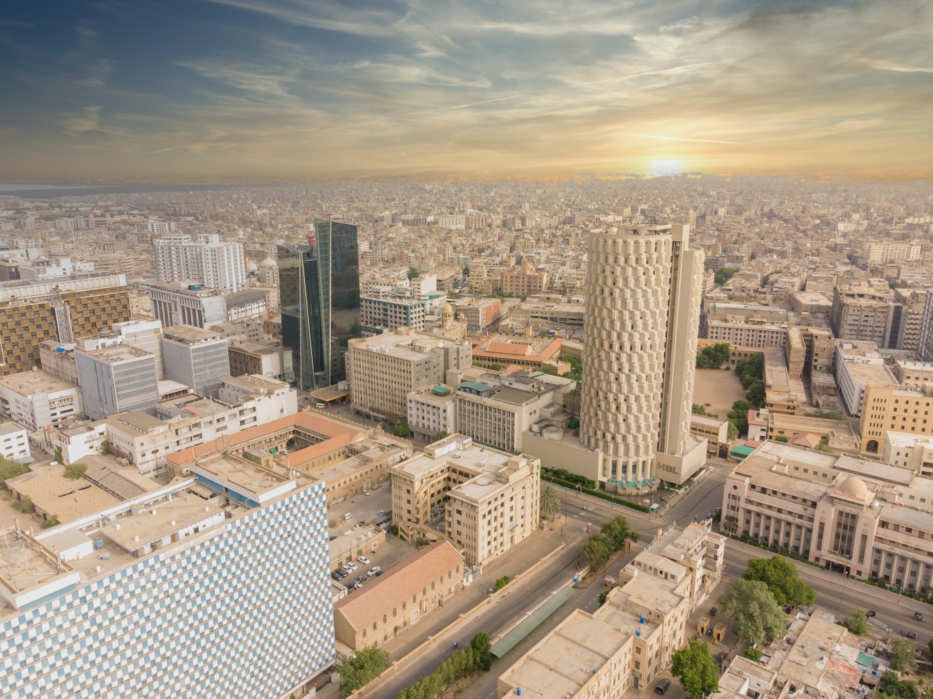  Business hub in Karachi, Pakistan.
