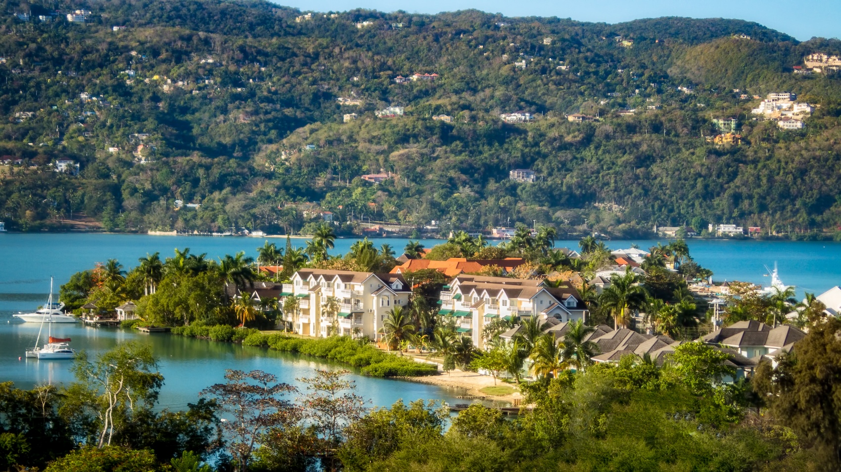 Panoramic view of Montego Bay, Jamaica.