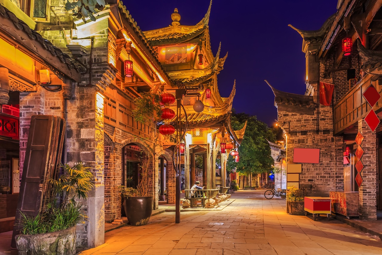 Ancient Town in Chendu, China.