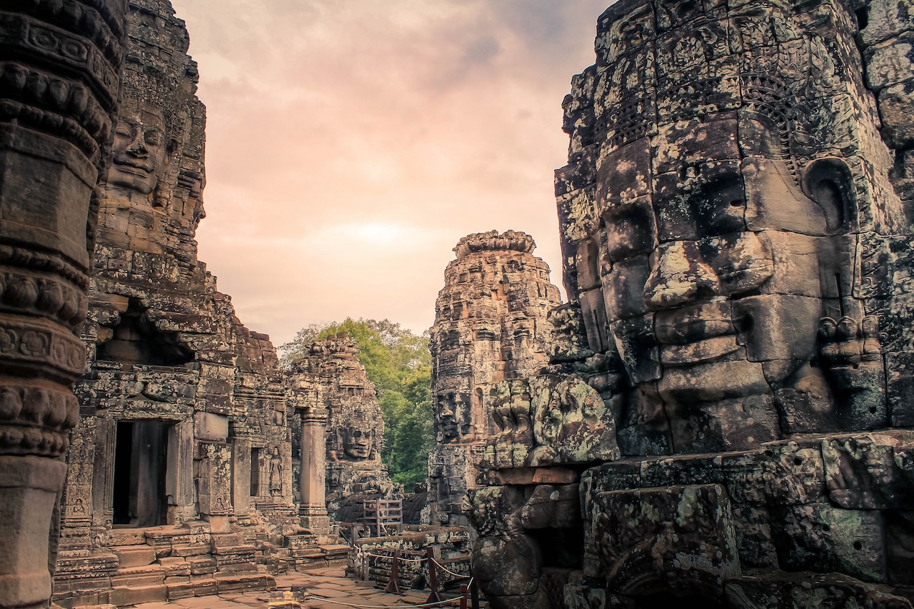 Bayon temple in Siem Reap, Cambodia.