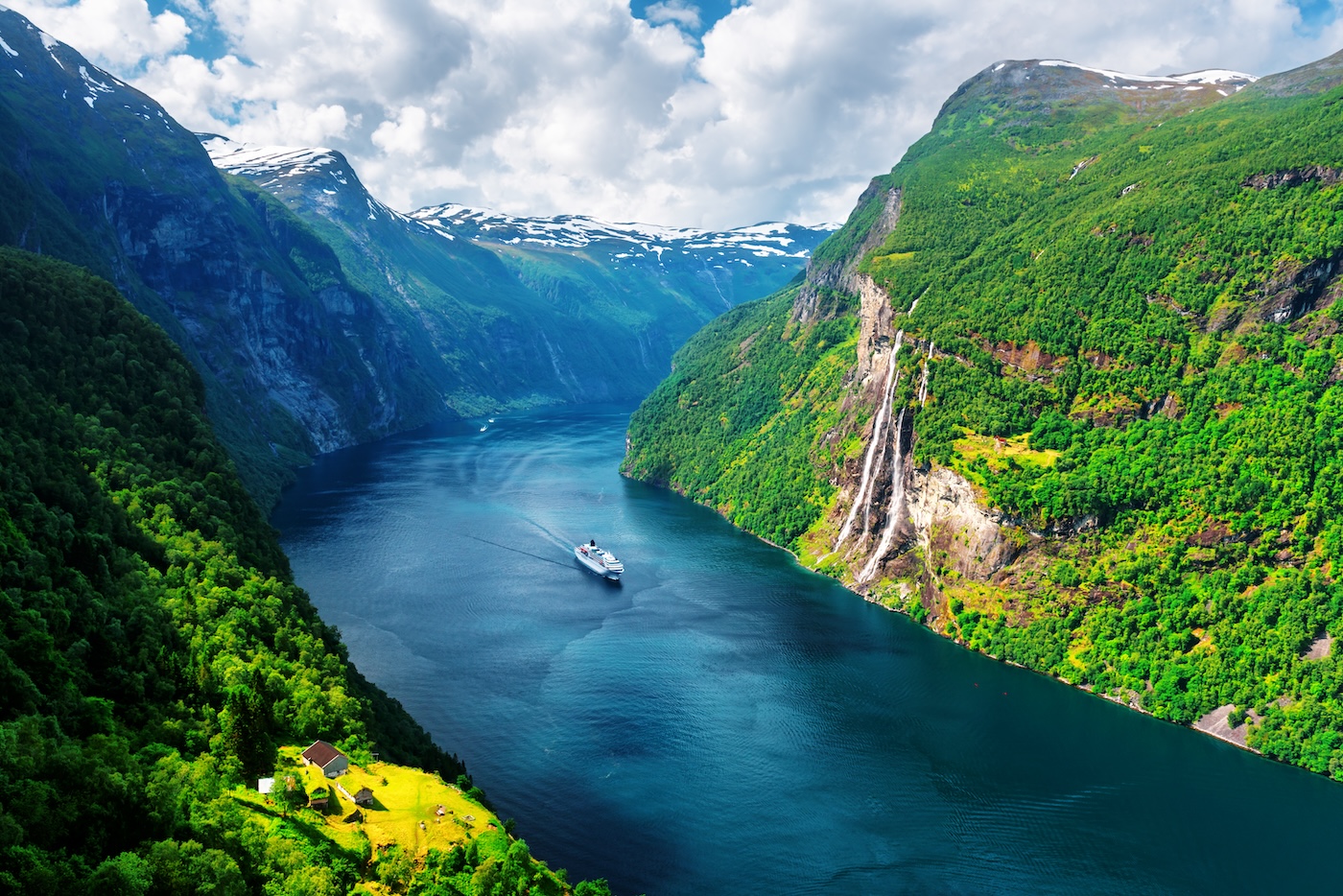 View of Sunnylvsfjorden fjord, Norway.
