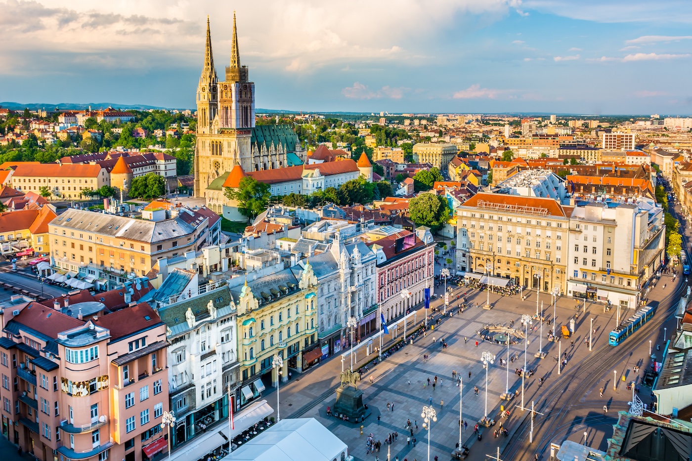 City view of Zagreb, Croatia.